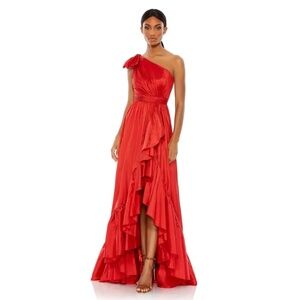 NWT Mac Duggal One Shoulder High Low Dress - size 12